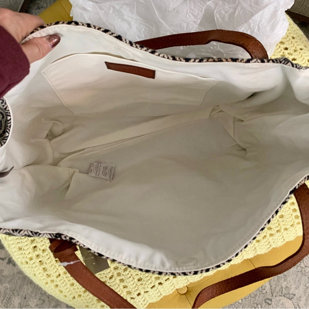 J. Jill NWT Black and White Geometric Tote Bag - Picture 9 of 10